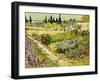 Flowering Garden with Path, Arles, 1888-Vincent van Gogh-Framed Giclee Print