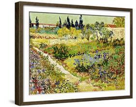 Flowering Garden with Path, Arles, 1888-Vincent van Gogh-Framed Giclee Print