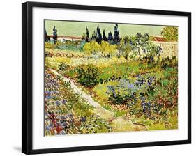 Flowering Garden with Path, Arles, 1888-Vincent van Gogh-Framed Giclee Print