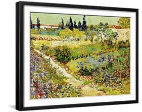 Flowering Garden with Path, Arles, 1888-Vincent van Gogh-Framed Giclee Print