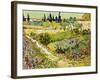 Flowering Garden with Path, Arles, 1888-Vincent van Gogh-Framed Giclee Print