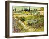 Flowering Garden with Path, Arles, 1888-Vincent van Gogh-Framed Premium Giclee Print