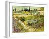 Flowering Garden with Path, Arles, 1888-Vincent van Gogh-Framed Premium Giclee Print