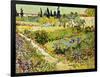 Flowering Garden with Path, Arles, 1888-Vincent van Gogh-Framed Giclee Print