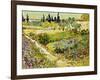 Flowering Garden with Path, Arles, 1888-Vincent van Gogh-Framed Giclee Print