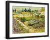 Flowering Garden with Path, Arles, 1888-Vincent van Gogh-Framed Giclee Print