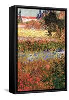 Flowering Garden with Path-Vincent van Gogh-Framed Stretched Canvas