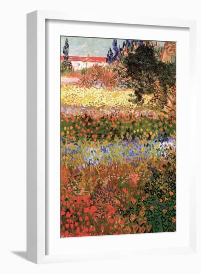 Flowering Garden with Path-Vincent van Gogh-Framed Art Print