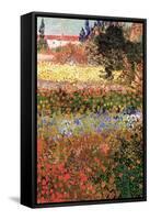 Flowering Garden with Path-Vincent van Gogh-Framed Stretched Canvas