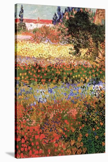 Flowering Garden with Path-Vincent van Gogh-Stretched Canvas