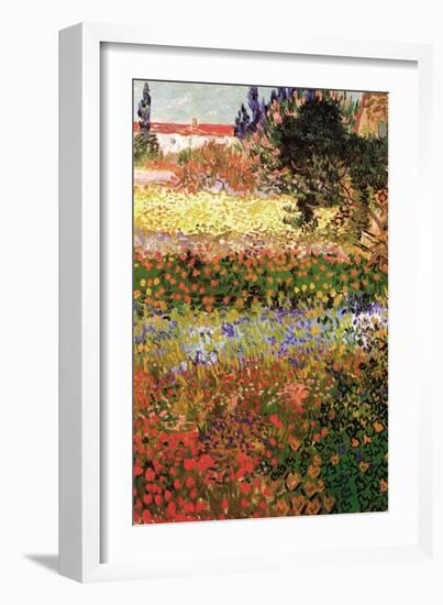 Flowering Garden with Path-Vincent van Gogh-Framed Art Print