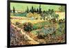 Flowering Garden-Vincent van Gogh-Framed Art Print