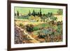 Flowering Garden-Vincent van Gogh-Framed Art Print