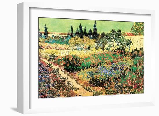 Flowering Garden-Vincent van Gogh-Framed Art Print