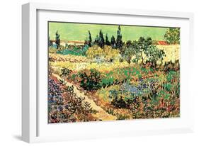 Flowering Garden-Vincent van Gogh-Framed Art Print