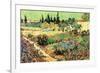 Flowering Garden-Vincent van Gogh-Framed Premium Giclee Print