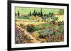 Flowering Garden-Vincent van Gogh-Framed Premium Giclee Print
