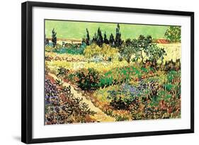 Flowering Garden-Vincent van Gogh-Framed Art Print