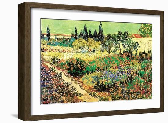 Flowering Garden-Vincent van Gogh-Framed Art Print