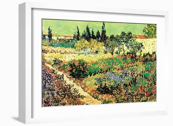 Flowering Garden-Vincent van Gogh-Framed Art Print