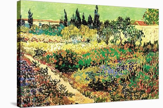 Flowering Garden-Vincent van Gogh-Stretched Canvas