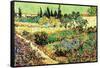 Flowering Garden-Vincent van Gogh-Framed Stretched Canvas