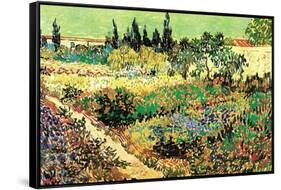 Flowering Garden-Vincent van Gogh-Framed Stretched Canvas