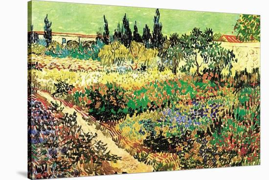 Flowering Garden-Vincent van Gogh-Stretched Canvas