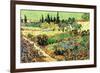 Flowering Garden-Vincent van Gogh-Framed Art Print