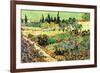 Flowering Garden-Vincent van Gogh-Framed Art Print