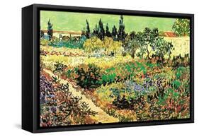 Flowering Garden-Vincent van Gogh-Framed Stretched Canvas