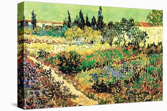 Flowering Garden-Vincent van Gogh-Stretched Canvas