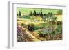 Flowering Garden-Vincent van Gogh-Framed Premium Giclee Print