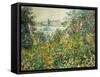 Flowering Meadow, Vetheuil, 1880-Claude Monet-Framed Stretched Canvas