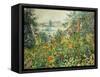 Flowering Meadow, Vetheuil, 1880-Claude Monet-Framed Stretched Canvas