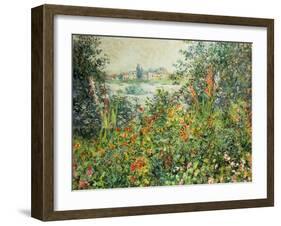 Flowering Meadow, Vetheuil, 1880-Claude Monet-Framed Giclee Print