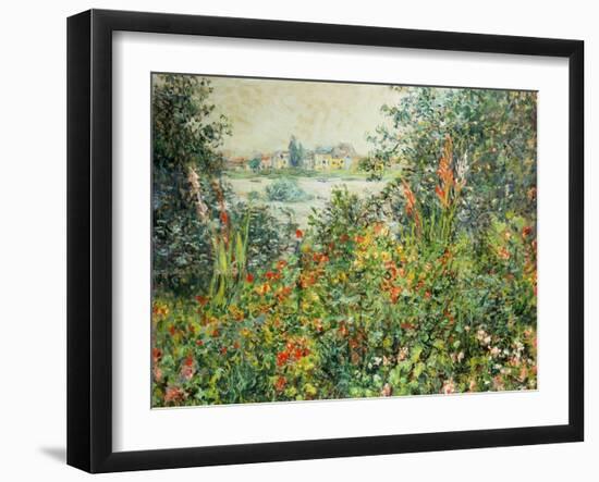 Flowering Meadow, Vetheuil, 1880-Claude Monet-Framed Giclee Print