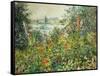 Flowering Meadow, Vetheuil, 1880-Claude Monet-Framed Stretched Canvas