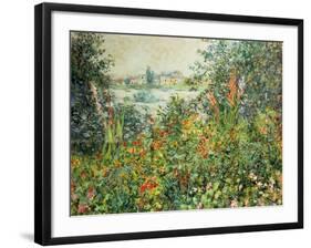 Flowering Meadow, Vetheuil, 1880-Claude Monet-Framed Giclee Print