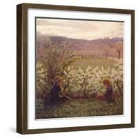 Flowering Meadow-Giuseppe Pellizza da Volpedo-Framed Giclee Print