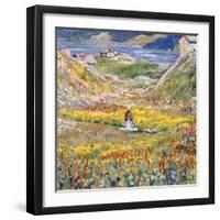 Flowering Meadows in Maloja; Bluhende Wiesen Bei Maloja, C.1912-1924 (Oil on Canvas)-Giovanni Giacometti-Framed Giclee Print