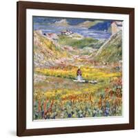 Flowering Meadows in Maloja; Bluhende Wiesen Bei Maloja, C.1912-1924 (Oil on Canvas)-Giovanni Giacometti-Framed Giclee Print