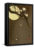 Flowering Plum and Moon-Koson Ohara-Framed Stretched Canvas