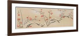 Flowering Plums in Snow, C.1818-29-Yamaoka Gepp?-Framed Premium Giclee Print