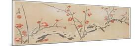 Flowering Plums in Snow, C.1818-29-Yamaoka Gepp?-Mounted Premium Giclee Print