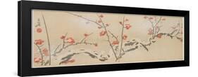 Flowering Plums in Snow, C.1818-29-Yamaoka Gepp?-Framed Giclee Print
