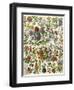 Flowering Shrubs, Including Peony, Rose, Lilac, Echinopsis, Fuschia, Laurel, Magnolia, Rhododendron-null-Framed Giclee Print