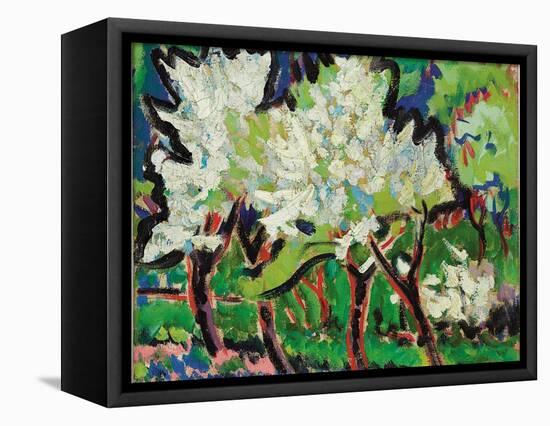 Flowering Trees IV; Bluhende Baume IV, 1909-Ernst Ludwig Kirchner-Framed Stretched Canvas