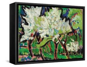 Flowering Trees IV; Bluhende Baume IV, 1909-Ernst Ludwig Kirchner-Framed Stretched Canvas
