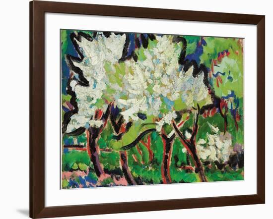 Flowering Trees IV; Bluhende Baume IV, 1909-Ernst Ludwig Kirchner-Framed Giclee Print